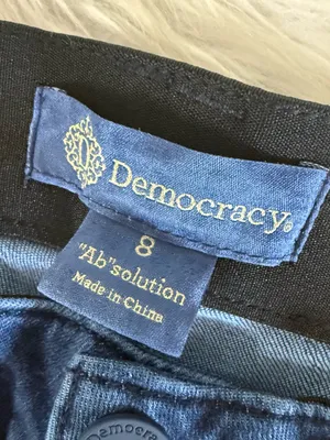 Democracy Itty Bitty Bootcut Jeans Size 8 Dark Wash Ab Solution Stretch thumbnail 4