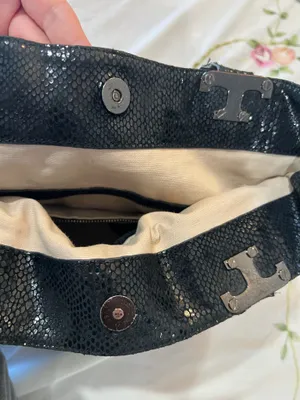 Tory Burch Black Canvas Tote Bag thumbnail 10