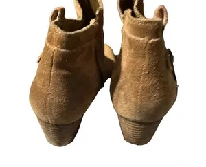 Crown Vintage Ankle Boots Womens Size 8.5 Brown Suede Leather Booties thumbnail 5