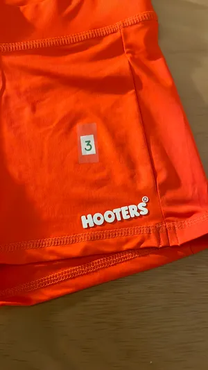 #3 new Women’s Hooters girl uniform shorts with a flaw size medium thumbnail 3
