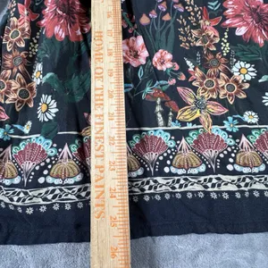 Natural Life Top Womens XL Maribel Mushroom Print Hippie Boho Black Floral Tunic thumbnail 10