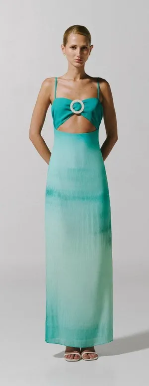 Baobab Aman Maxi Dress Green Eden Womens Size Medium thumbnail 1