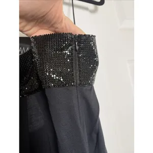 Dream Society Chainmail Trim Bubble Hem Dress Womens‎ Size S Black Y2K LBD thumbnail 4