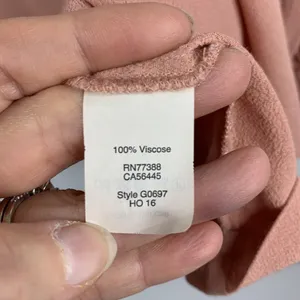 Madewell Size M Blouse‎ Lace Up Front Detail Long Sleeve Dusty Rose Top Women thumbnail 8