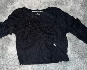 Aeropostale Black Long Sleeve Top thumbnail 1