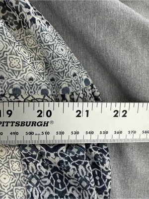 Abercrombie Women’s XS Blue Cream Boho Print Maxi Dress Long Sleeve Boho thumbnail 7