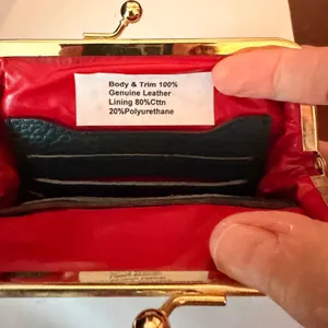Dooney & Bourke Womens Coin Purse OS Blue Leather Kiss Lock Card Case Wallet thumbnail 2