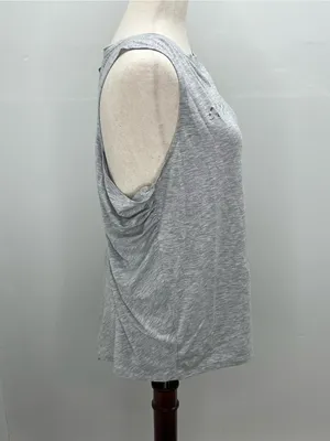 Victoria's Secret Angel Tank Top Womens Medium Gray Sleeveless Open Back Twisted thumbnail 6