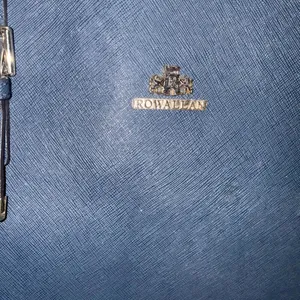 Rowallan‎ Large Old Money Minimalist Navy Blue Canvas Tote Purse thumbnail 12