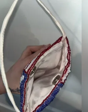 Vintage Unbranded Beaded American Flag All-American Core Chic Crossbody Bag thumbnail 13