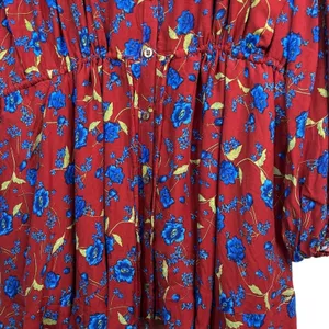 Free People Mini Flower Fields Mini Burgundy Dress S/P thumbnail 8