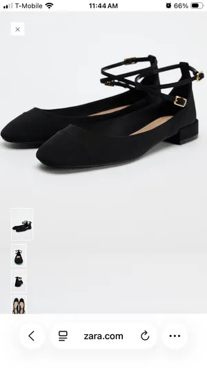 Zara Tied Fabric Ballet Flats thumbnail 3