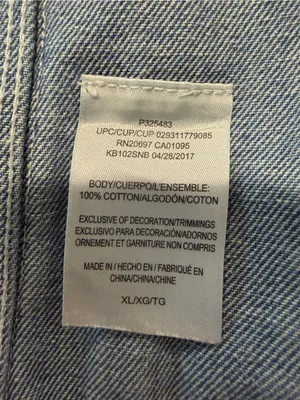 Dickies 100% Cotton Denim Jean Overalls Size 00 thumbnail 5