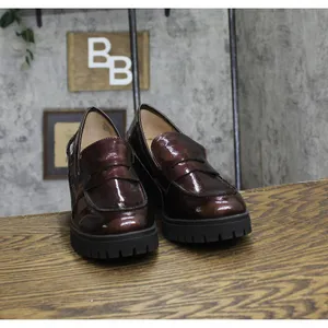 NEW Sun + Stone Womens Presscott Loafer Pumps 10019660600 Wine Pat Purple 10M thumbnail 7