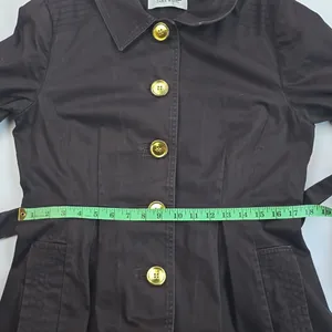 Zara‎ Basic Solid Brown Trenchcoat Size XL thumbnail 9