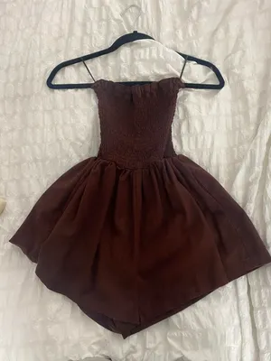 Princess Polly Sofia Strapless Romper Brown thumbnail 2
