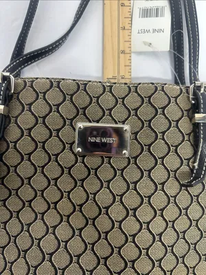 Nine West Tan and Black Geometric Tote thumbnail 11