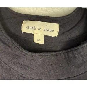 Cloth & Stone Jumpsuit Womens Medium Black Sleeveless High Neck Cropped‎ Pockets thumbnail 6