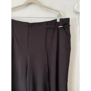 NWT OGL 4 Way Stretch Drapey High Rise Wide Leg Ankle Pants Black Size 2XL thumbnail 5