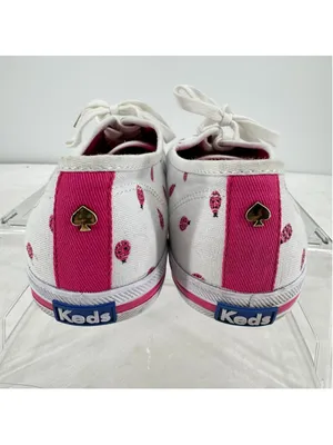 Kate Spade X Keds Ladybug Sneakers White Pink Gold Whimsical Bug Bling Size 8 thumbnail 4