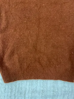 Cassidy Sweater Lambwool Angora Short Sleeve Brown Sz M thumbnail 7