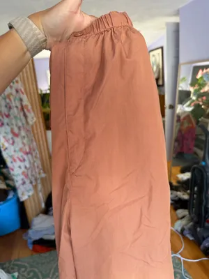 Orange wide leg Uniqlo pants thumbnail 4
