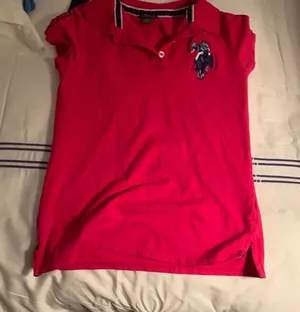 U.S. Polo Assn. Pink fitted polo shirt thumbnail 1