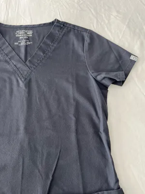 Pewter Grey Cherokee Workwear V-Neck Scrub Top thumbnail 3