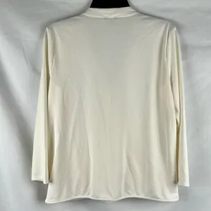 Ann Taylor Factory White Wrap Crossover Blouse Medium thumbnail 3