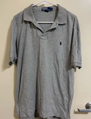 Polo Ralph Lauren Men's Polo Shirt Large Grey Short Sleeve Pony Logo Classic Fit thumbnail 1