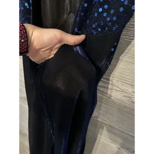 VTG BLONDIE and ME EVENING, Size 9/10,‎ Blue Sparkle/Lined Dress w/Sequins. Mesh thumbnail 5