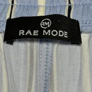 Rae Mode Blue White Striped Wide Leg Pants High Rise Rayon P6517 Womens‎ Large thumbnail 3