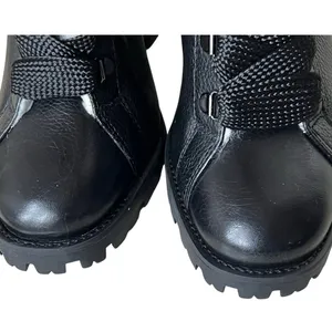 Schutz Zhara Winter Bootie Womens 8.5 B Black Lace Up Chunky Combat Boots Grunge thumbnail 5