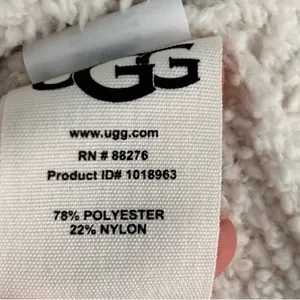 UGG Australia cream fuzzy soft stretch turtleneck ribbed sweater thumbnail 4