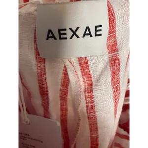 Aexae Revolve Red White Striped Linen Drawstring High Rise Wide Leg Pants Small thumbnail 10