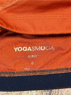 Yogasmoga Size 6 Medium Rust Orange Criss Cross Sports Bra Strappy Boho Yoga thumbnail 4