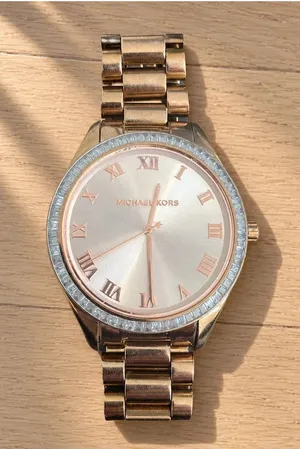 Michael Kors MK3245 Blake Rose Gold Crystal Bezel Womens Watch thumbnail 1