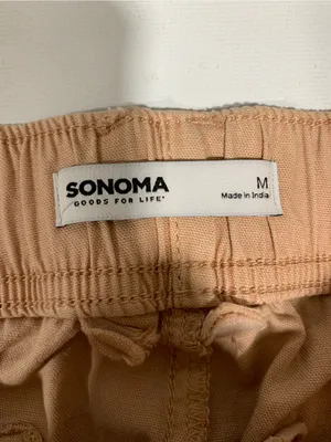 Sonoma Peach Drawstring Cotton Blend Pants - Size Medium thumbnail 4