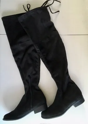 Black Knee High Boots, Size 8 1/2 thumbnail 1