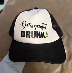Designated drunk hat Black thumbnail 1