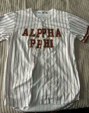 Alpha phi baseball jersey White Size L thumbnail 1