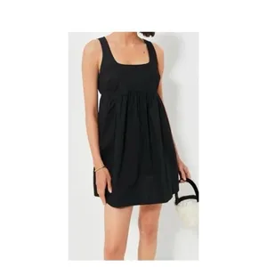 Pomander Place Porto Dress M NWT Black Sleeveless Mini Cotton Babydoll Style thumbnail 12