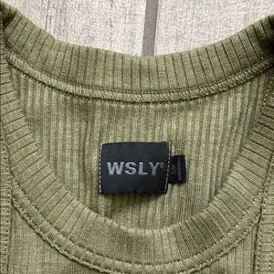 WSLY Sage Green Ribbed Midi Dress thumbnail 2