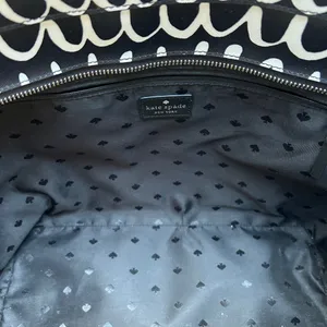 Kate Spade Shore Street Margereta Tote Black and White **Damaged Strap** Zip top thumbnail 6