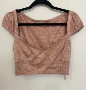 Free people -intimately Floral Satin Crop Top in Dusty Rose - Women Tops Size M thumbnail 1