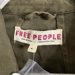 NWT Free People Not Your Brothers Surplus Jacket Olive Green Utility Military thumbnail 6