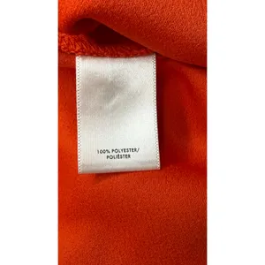 Ann Taylor Womens Orange Cold Shoulder Ruffle V-Neck Blouse Top Large 427378 thumbnail 4