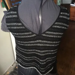 Madewell Terry striped XS cropped sleeveless top thumbnail 2