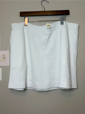 Aerie White Textured skirt plus size XXL 2X summer beach Miami vacation euro thumbnail 4