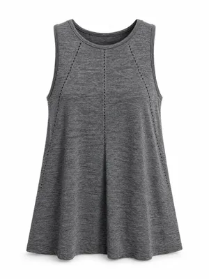 Athleta Foothill Gray Seamless Split Back Workout Tank Women’s S thumbnail 2